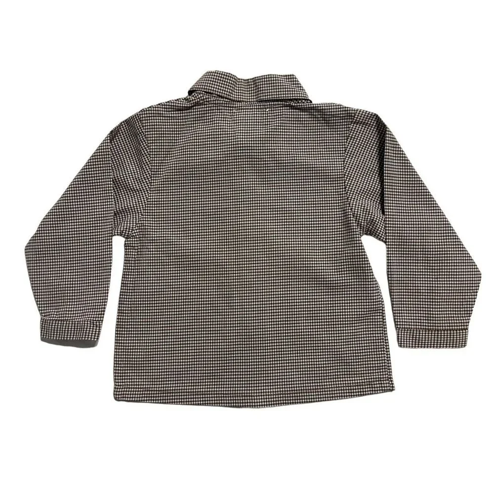 Petit Ami 24m Brown & Blue Gingham Button Down Shirt